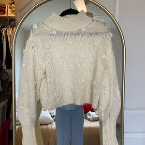 FARM Rio Cozy Cream Knit Sweater